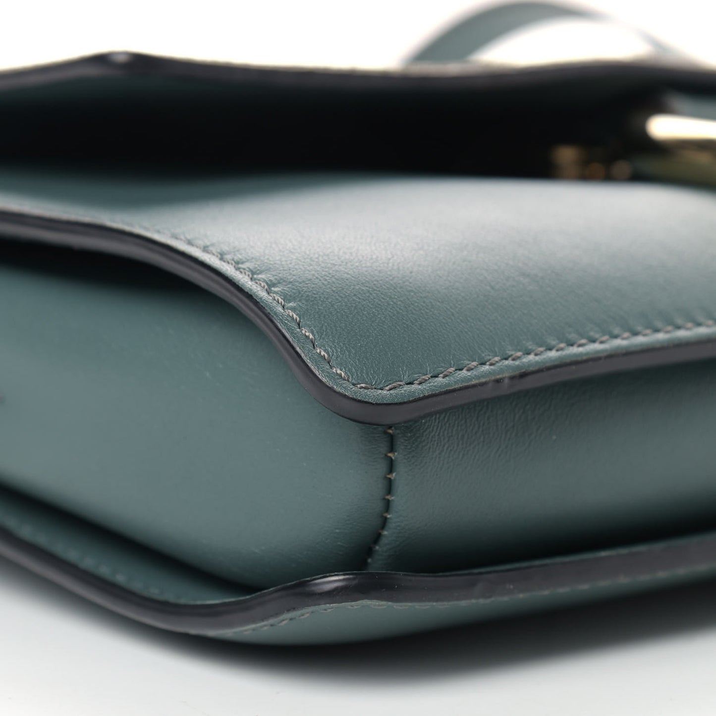 Suede Calfskin Small Faye Shoulder Bag Cloudy Blue