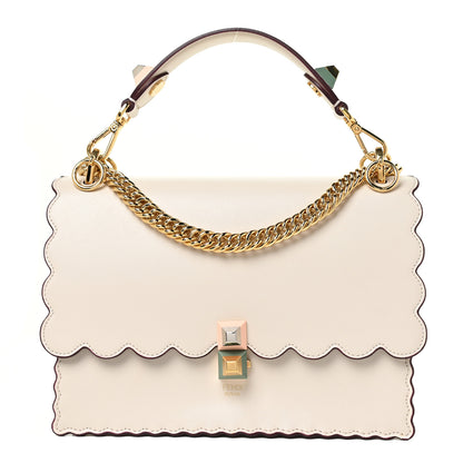 Fendi Vitello Liberty Scalloped Studded Kan I Shoulder Bag Camelia 1 of 15