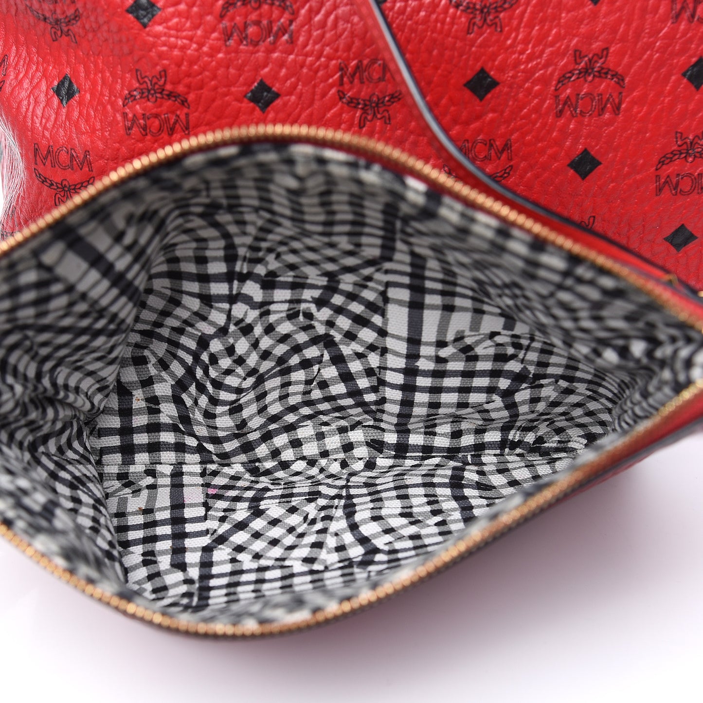 Visetos Medium Anya Zip Top Shopper Tote Ruby Red