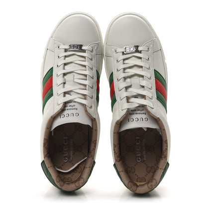 Gucci Ultralight Plume Calfskin Rubber Web Mens New Ace Sneakers 9 Green White Red 2 of 9