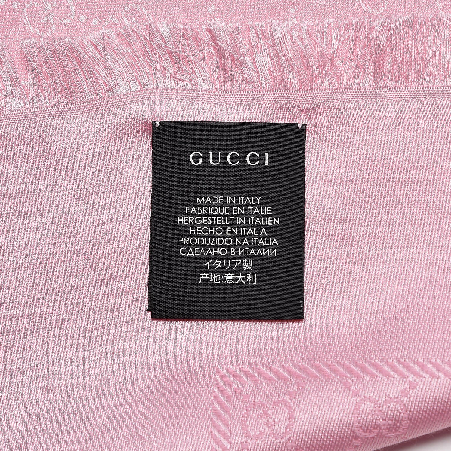 Gucci Wool Silk GG Monogram GGNat Plus Scarf Rose 3 of 3