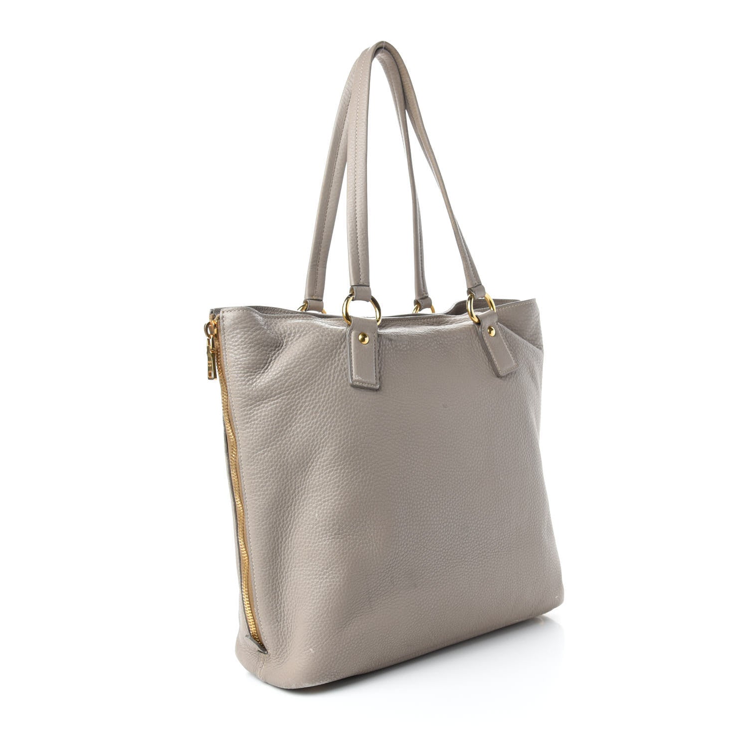 Prada Vitello Daino Side Zip Tote Pomice 3 of 27