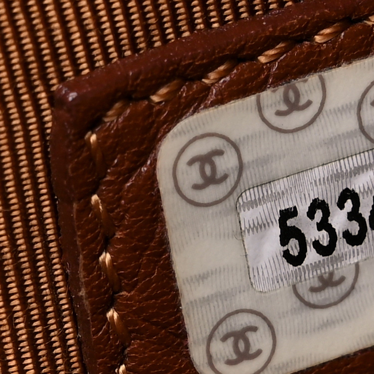 Chanel Lambskin CC Stitched Logo Tote Brown 7 of 15