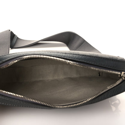 Gucci GG Supreme Monogram Textured Dollar Calfskin Web Ophidia Wristlet Shoulder Bag Grey Black Graphite Grey 4 of 7