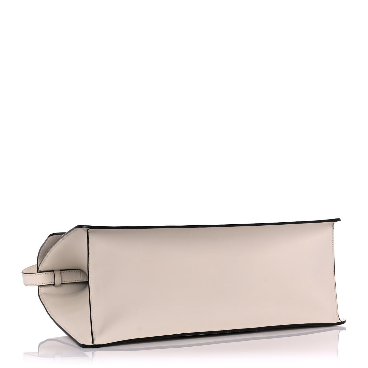 Calfskin Maxi Sylvie Top Handle Bag White