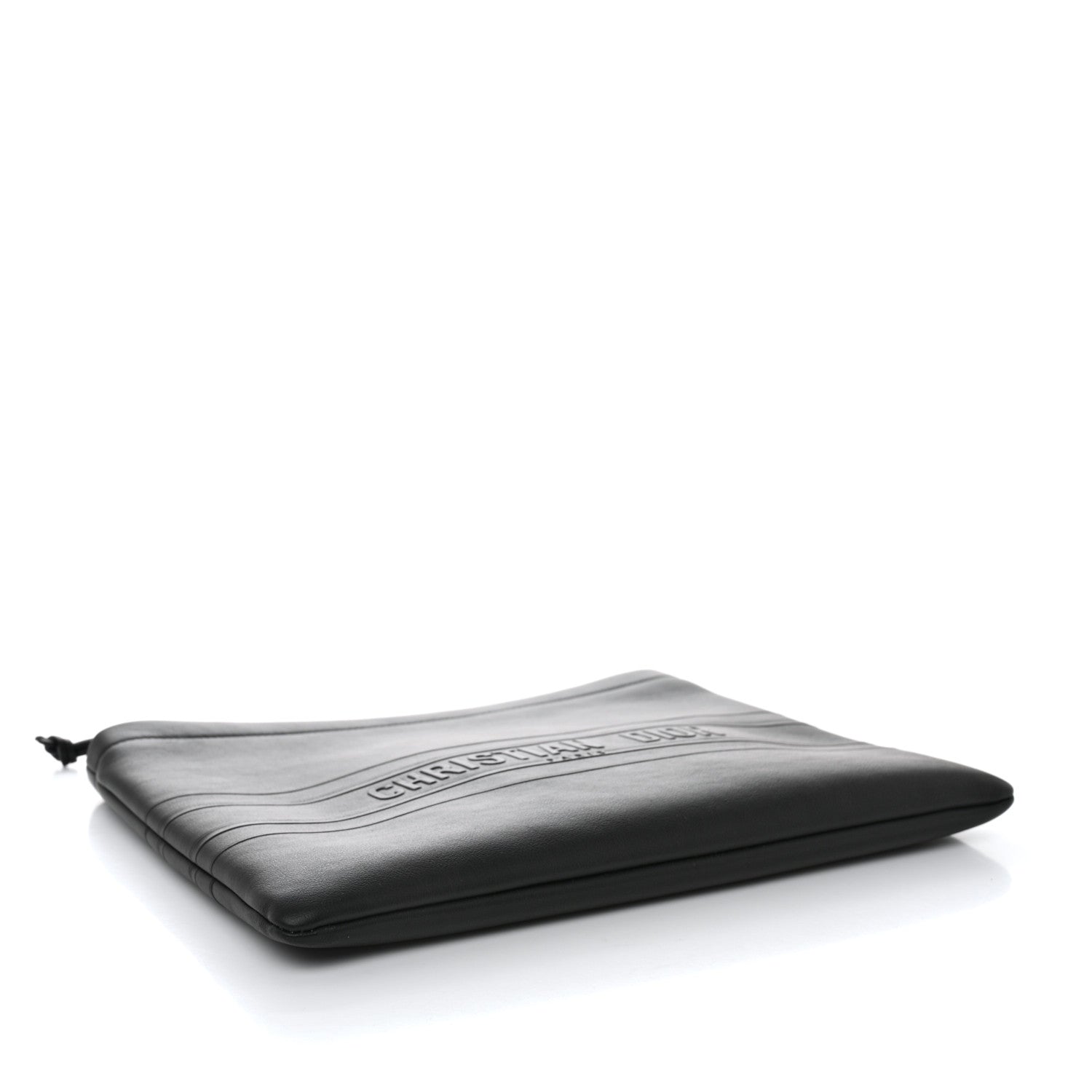 Christian Dior Calfskin Medium Diordouble Zip Pouch Black 4 of 9