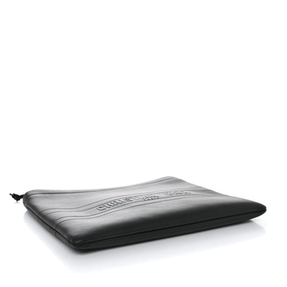 Christian Dior Calfskin Medium Diordouble Zip Pouch Black 4 of 9