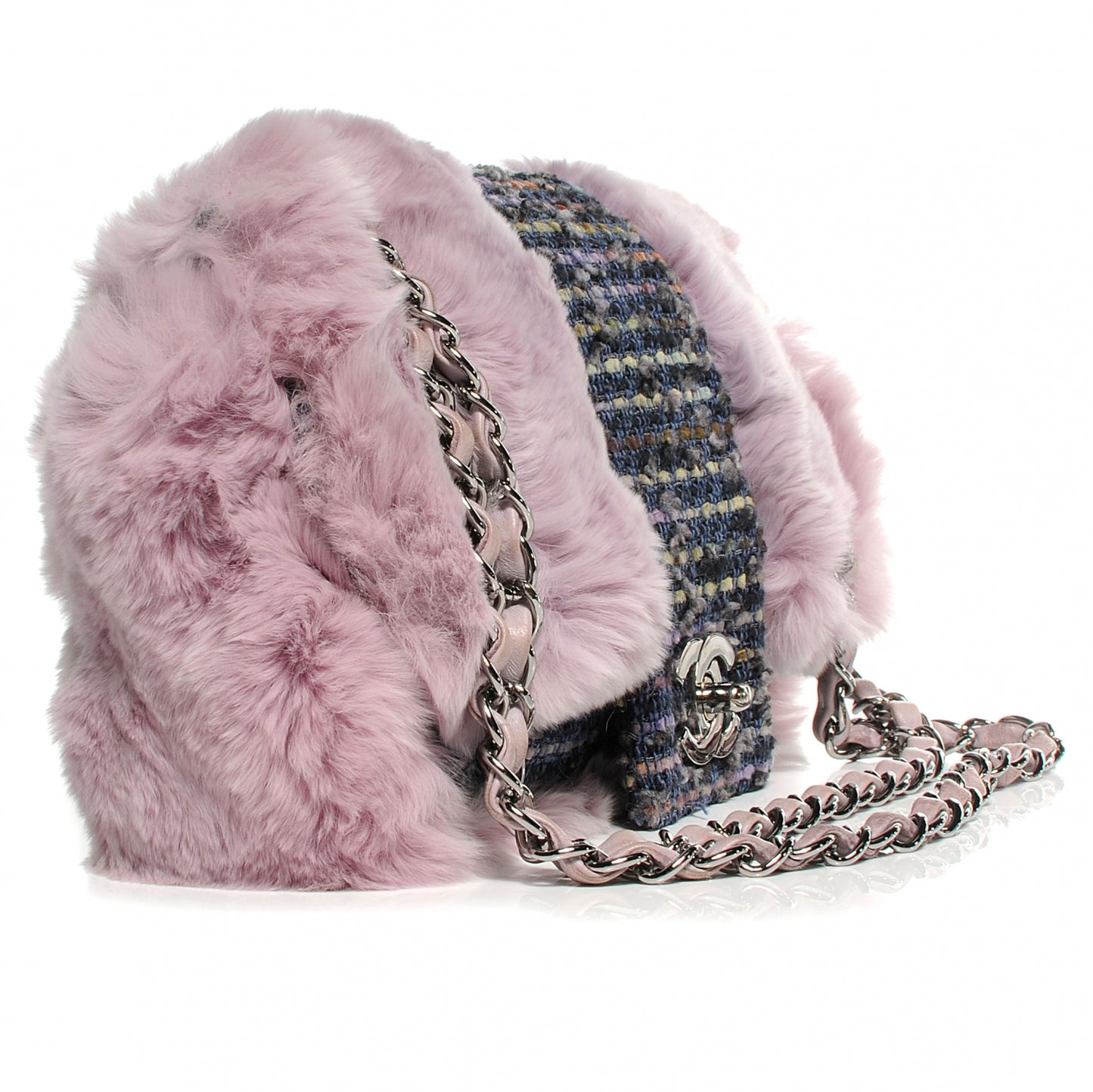 Fantasy Fur Tweed Flap Lilac