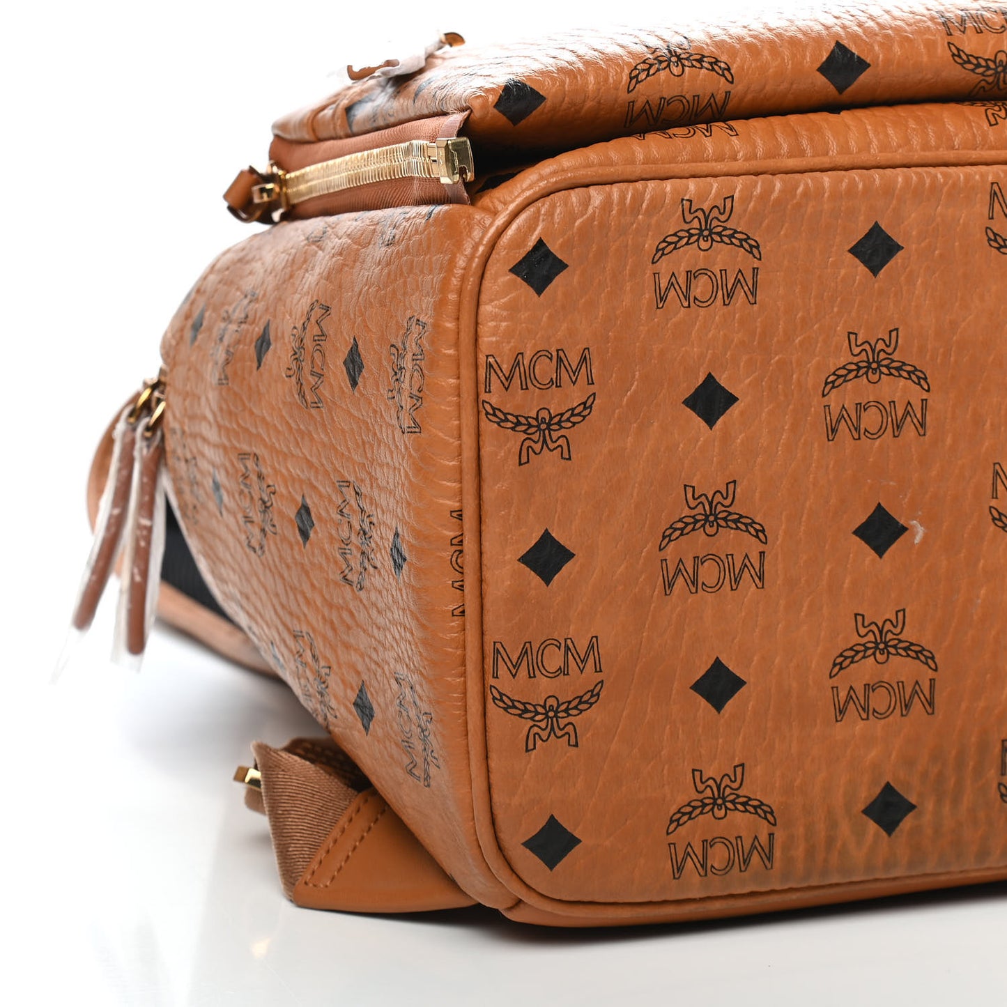 Visetos Studded Medium Dual Stark Backpack Cognac