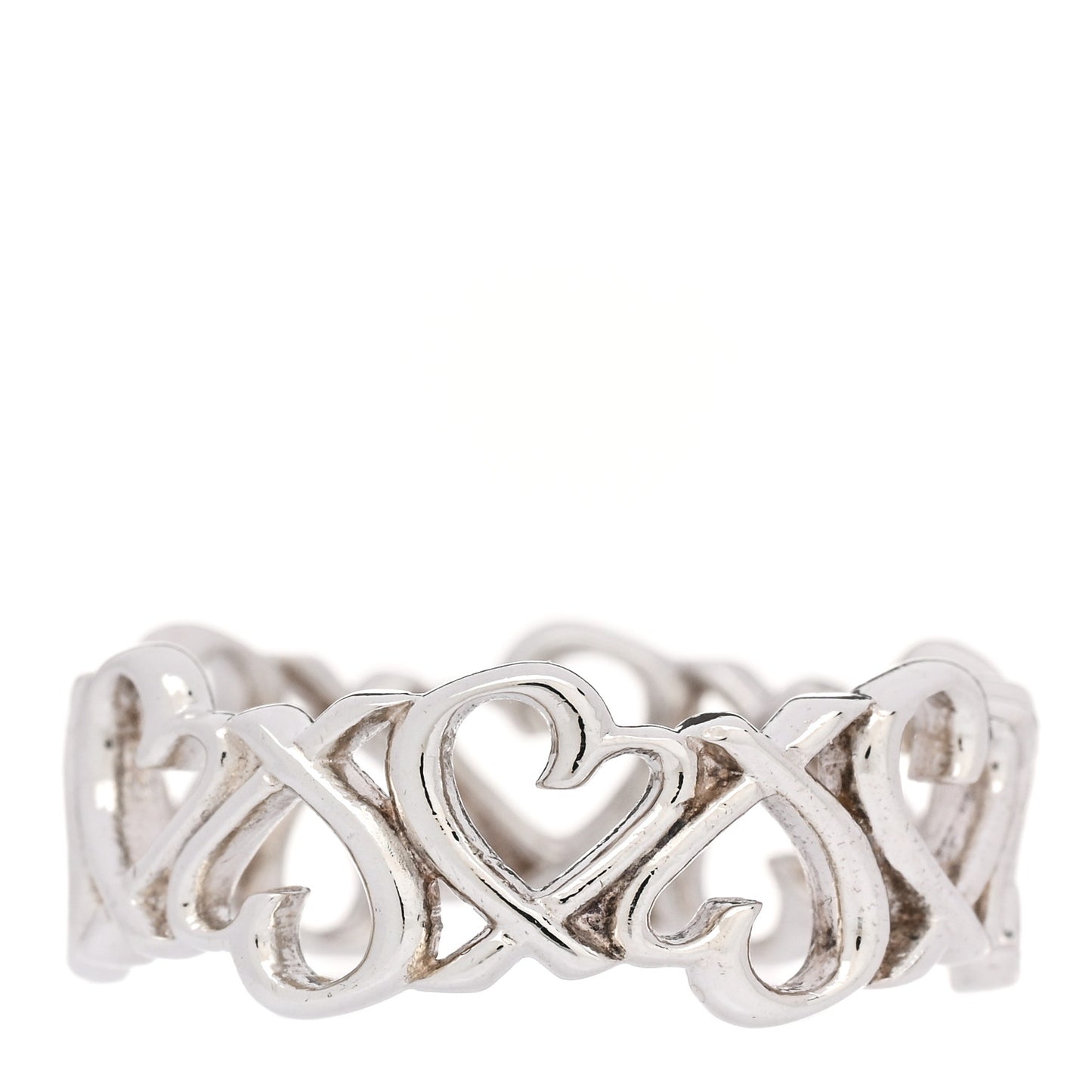 Sterling Silver Paloma Picasso Loving Heart Band Ring 54 6.75