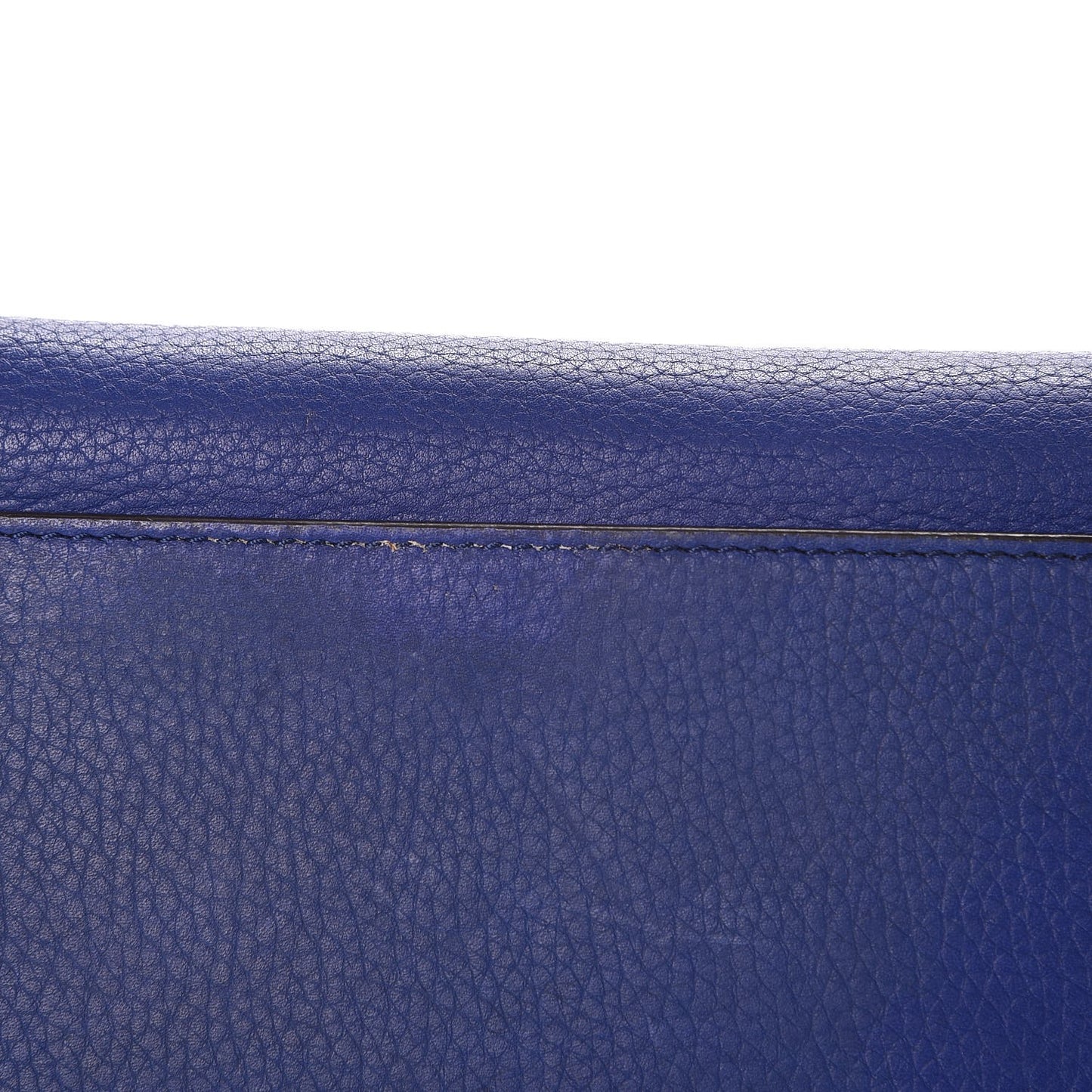 Drummed Calfskin Suede Small Trapeze Indigo