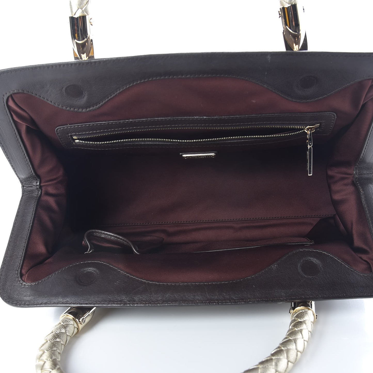 Lambskin Couture Snap Out Of It Bag Brown Gold