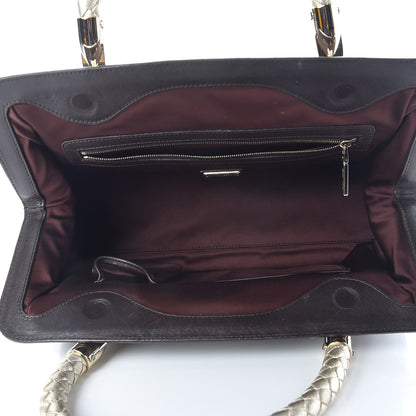 Versace Lambskin Couture Snap Out Of It Bag Brown Gold 5 of 18