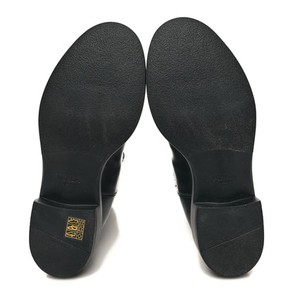 Prada Spazzolato Metal Triangle Logo 50mm Chelsea Boots 38 Black 5 of 8