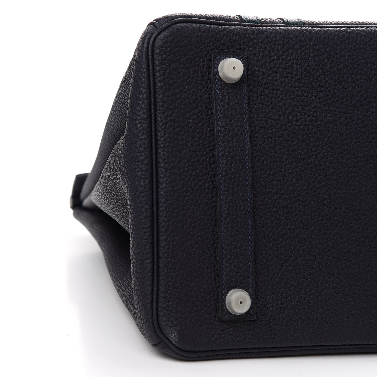 Hermes Togo Swift Officier Birkin 35 Bleu Nuit Vert Cypress 11 of 12