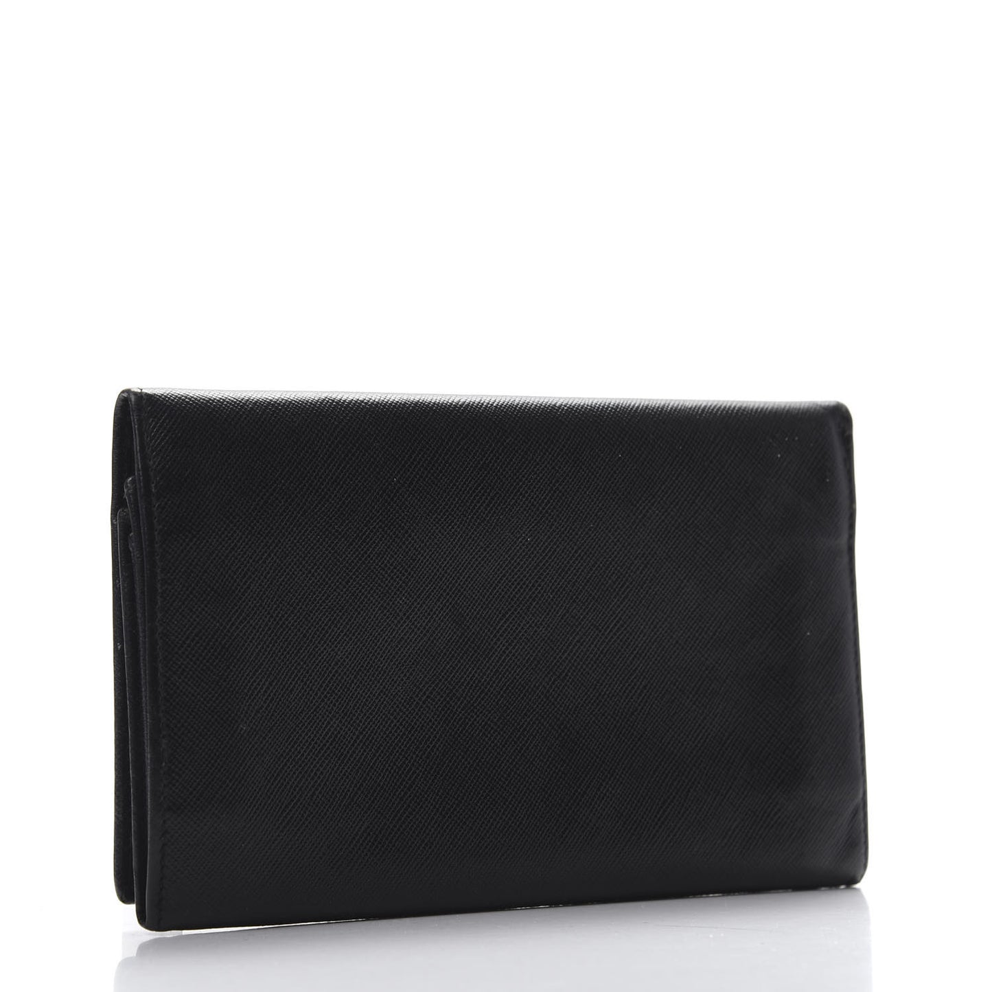 Saffiano Triangle Flap Wallet Black