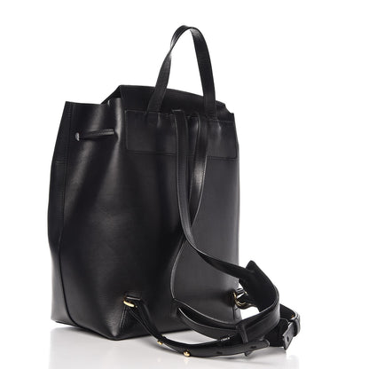 Mansur Gavriel Vegetable Tanned Calfskin Backpack Black Flamma 3 of 20