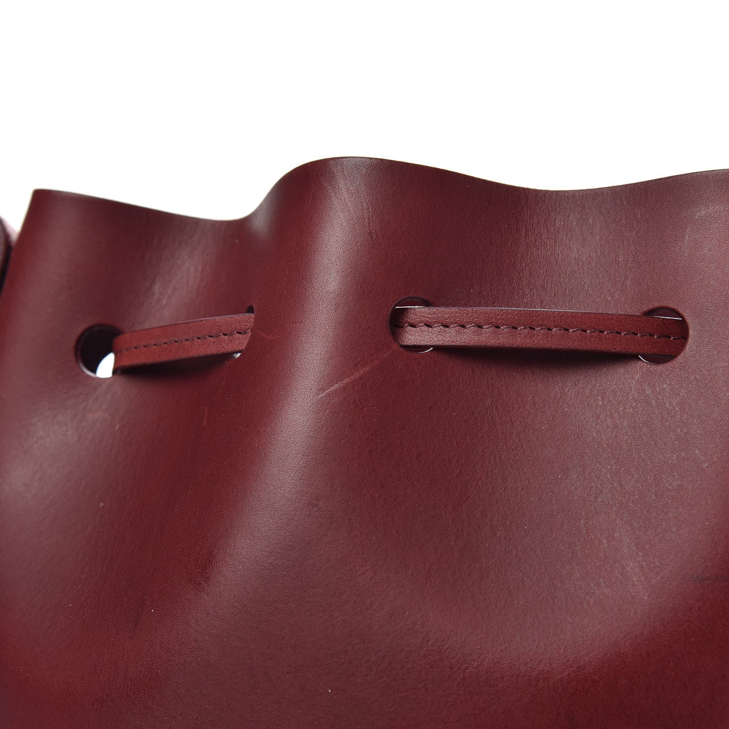 Mansur Gavriel Calfskin Mini Bucket Bag Burgundy 11 of 11