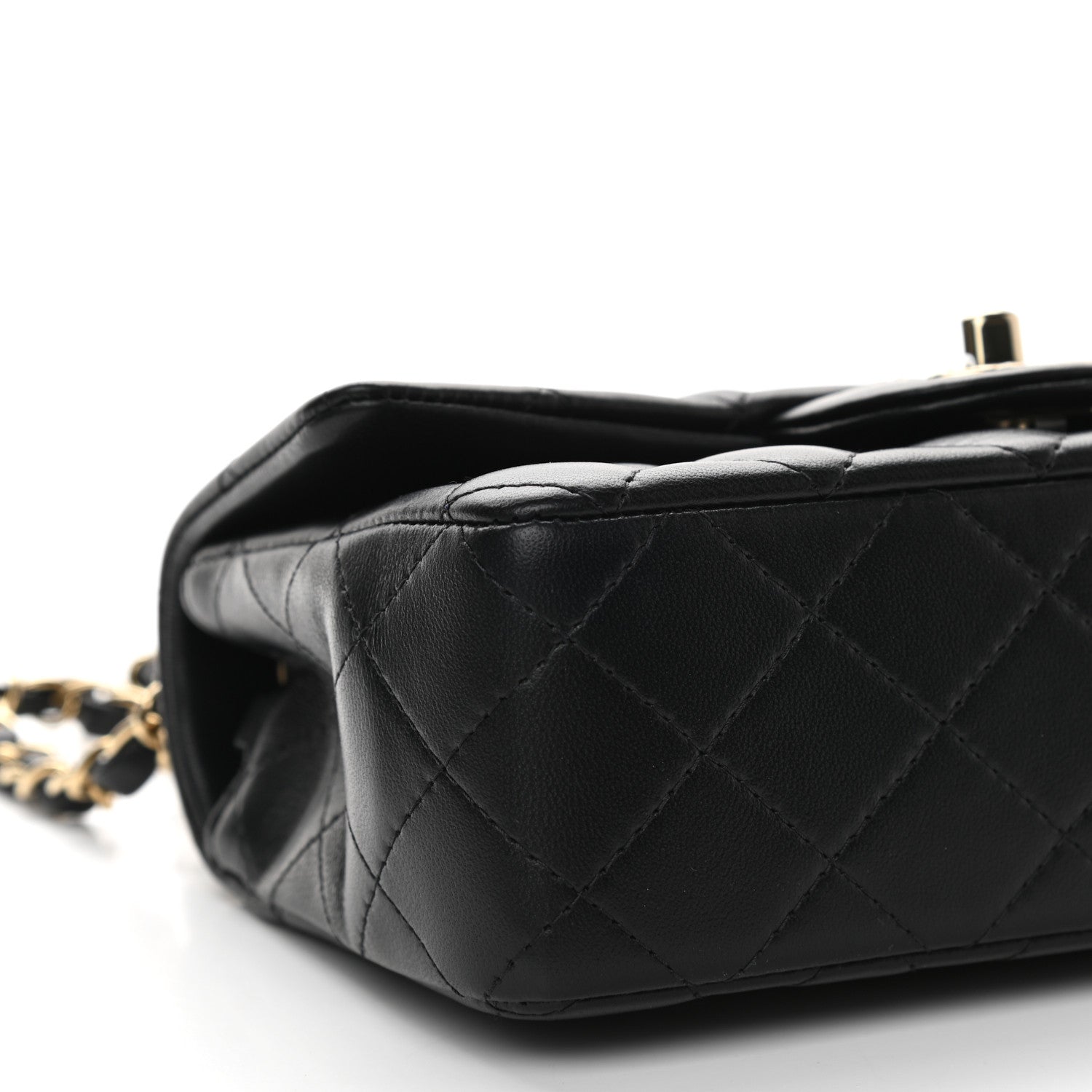 Chanel Lambskin Quilted Mini Rectangular Flap Black 9 of 11