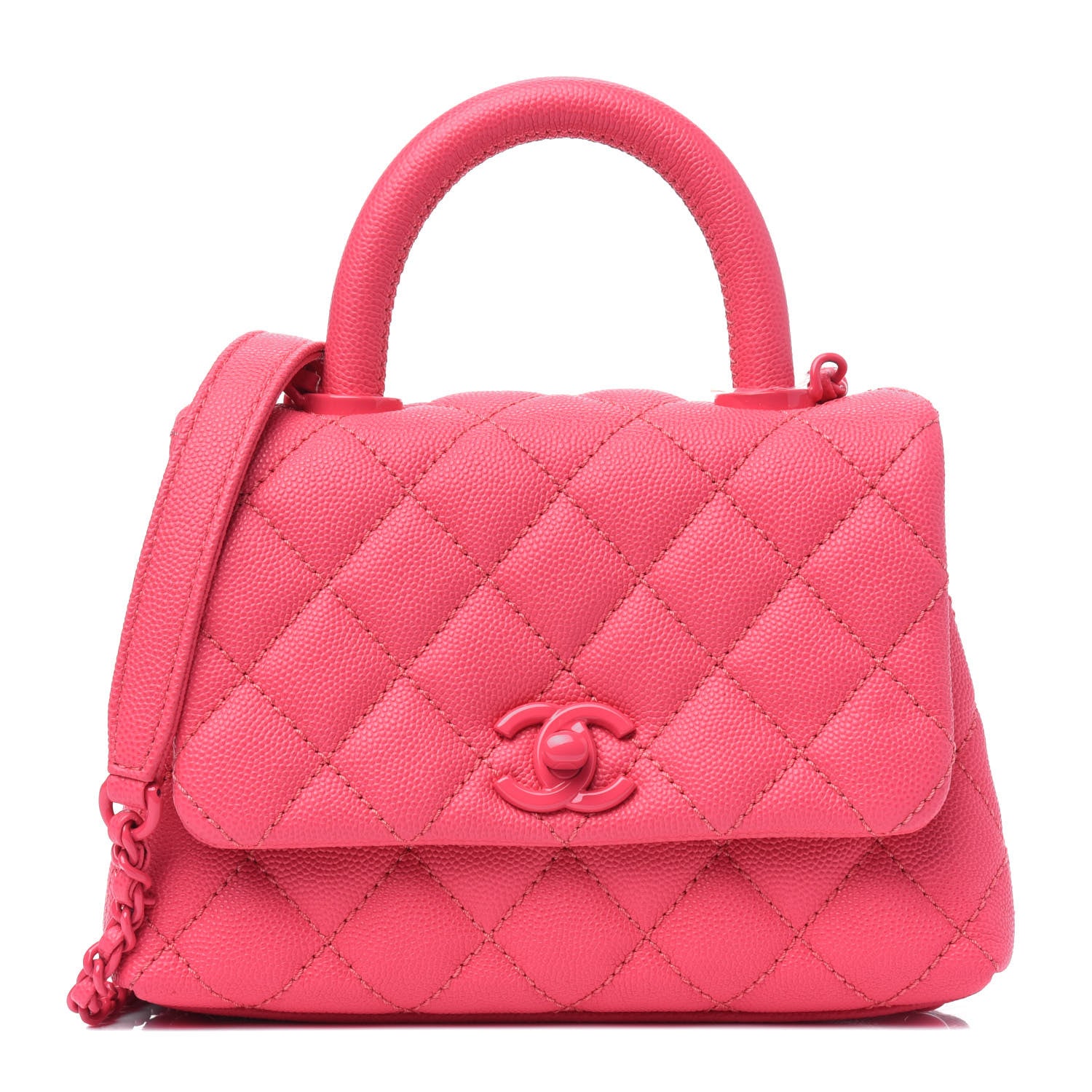 Chanel Caviar Quilted Incognito Extra Mini Coco Handle Flap Pink 1 of 4