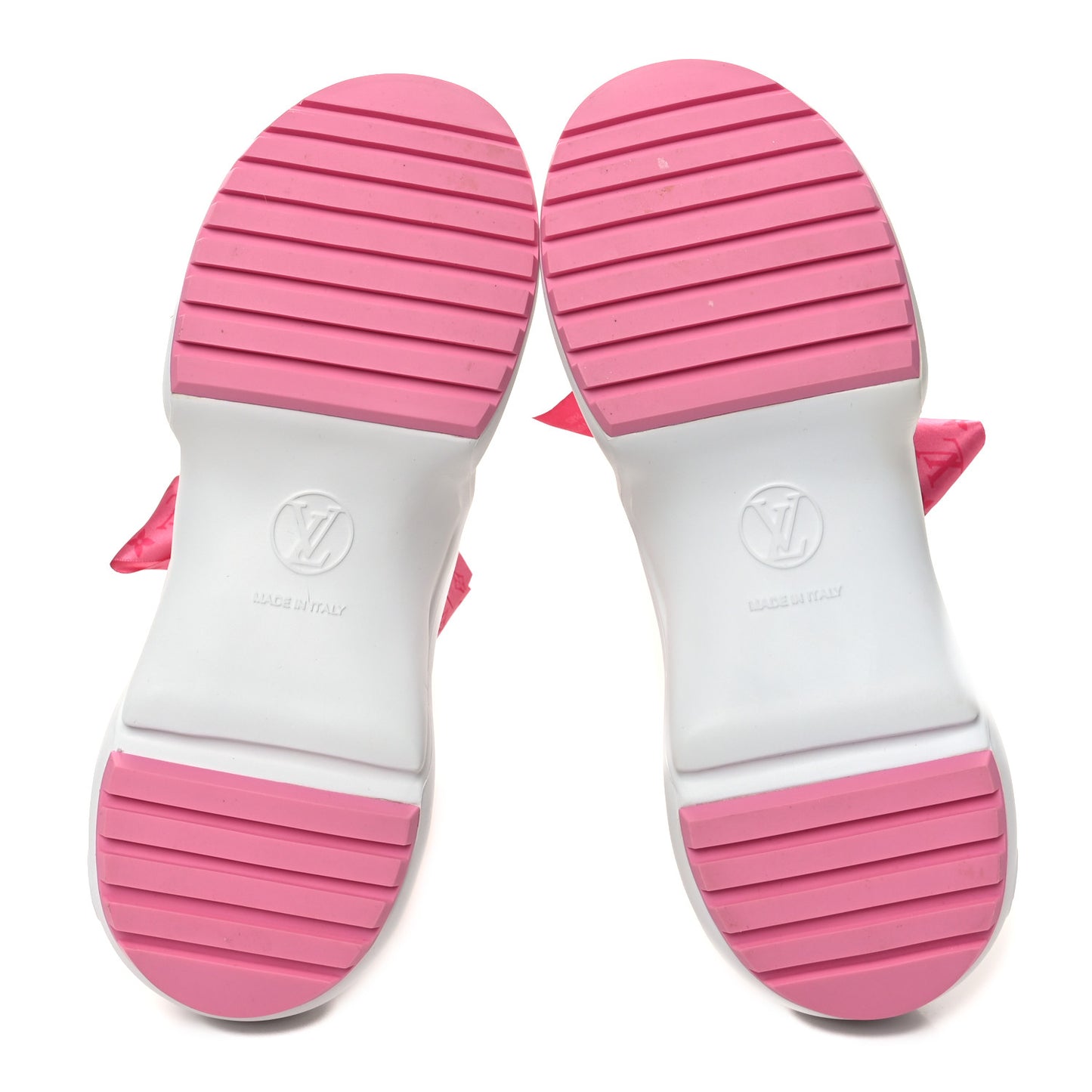Calfskin Technical Nylon LV Archlight Sneakers 37 White Pink
