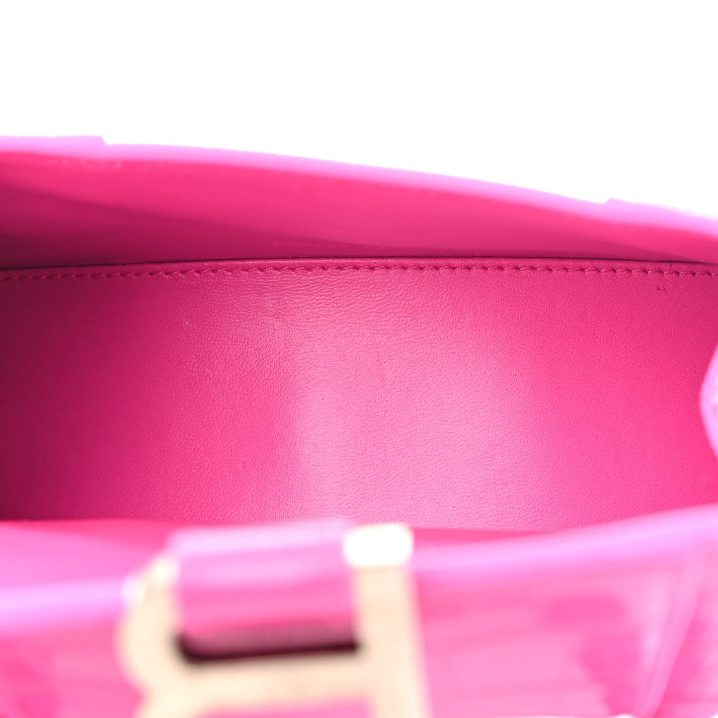 Shiny Calfskin Crocodile Embossed Hourglass Top Handle Bag XS Lipstick Pink