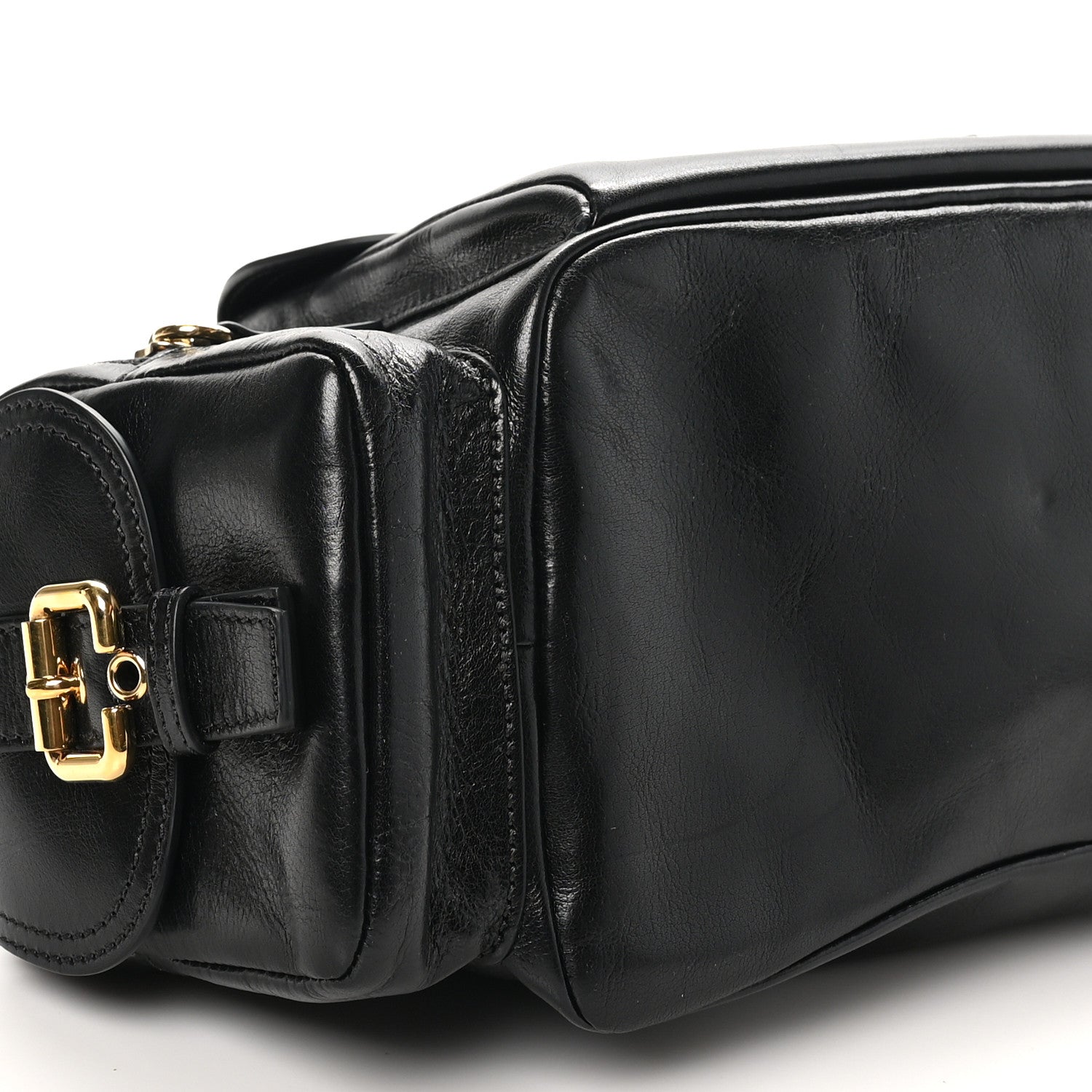 Chloe Shiny Calfskin Medium Double Carry Camera Bag Black 8 of 10