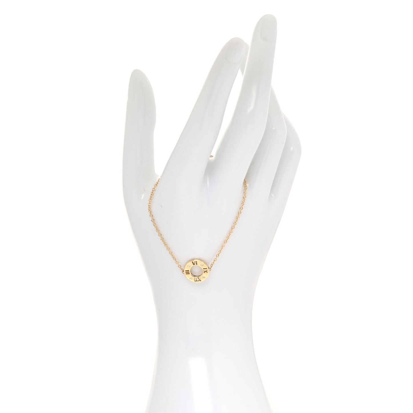 18K Yellow Gold Diamond Atlas Pierced Bracelet