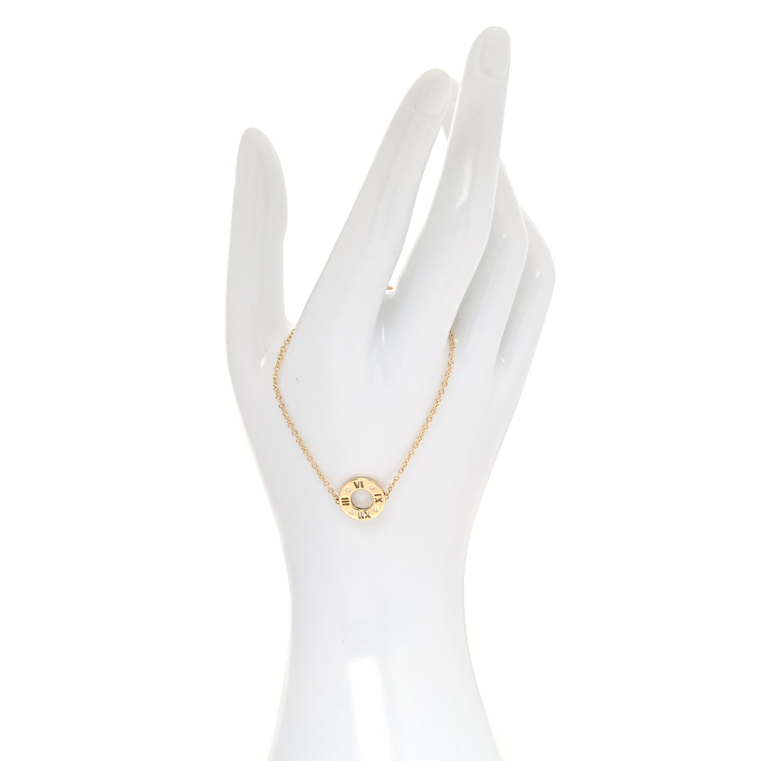 Tiffany 18K Yellow Gold Diamond Atlas Pierced Bracelet 2 of 5