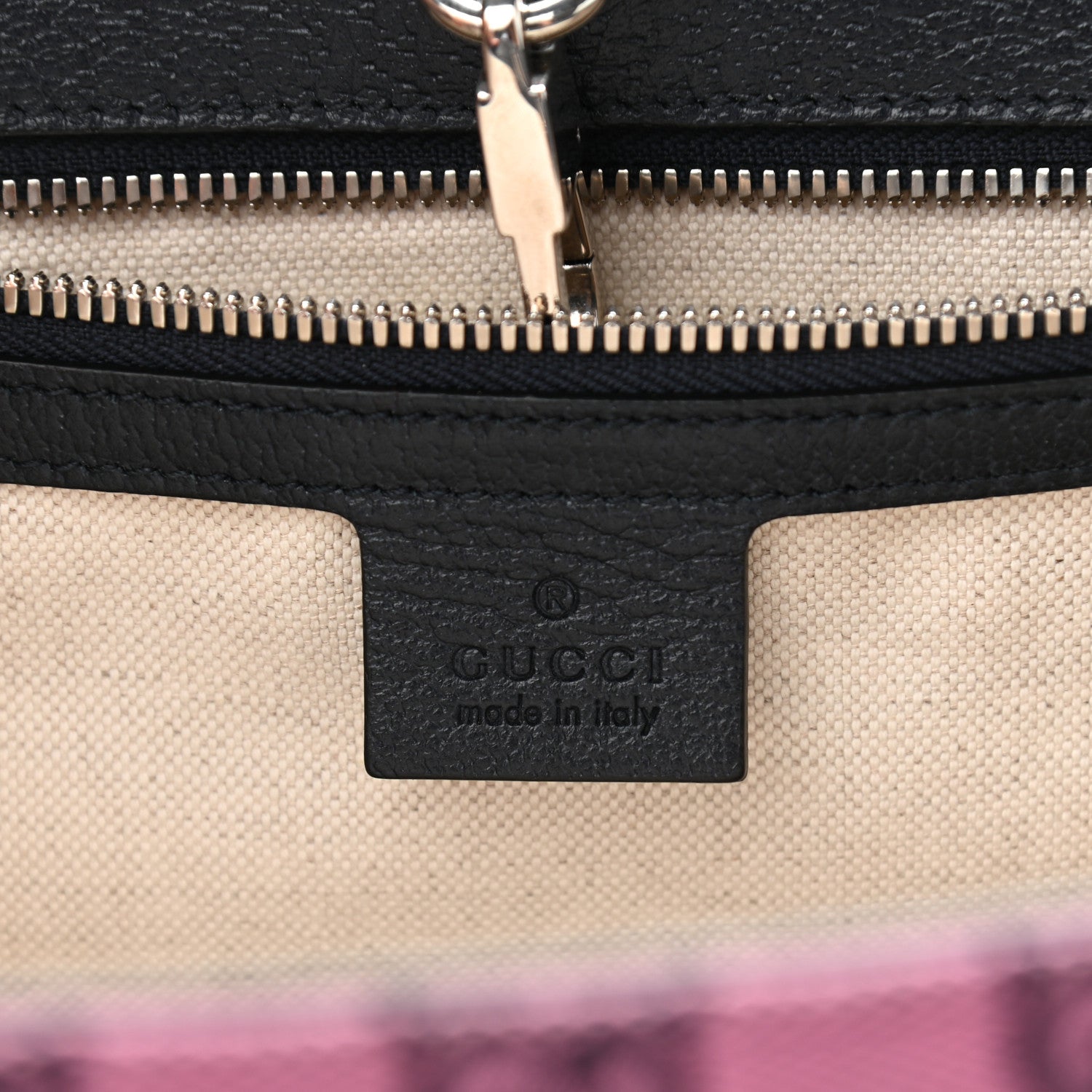 Gucci Monogram Multicolor Textured Dollar Calfskin Small Retro Interlocking G Tote Bag Pink Blue 6 of 10