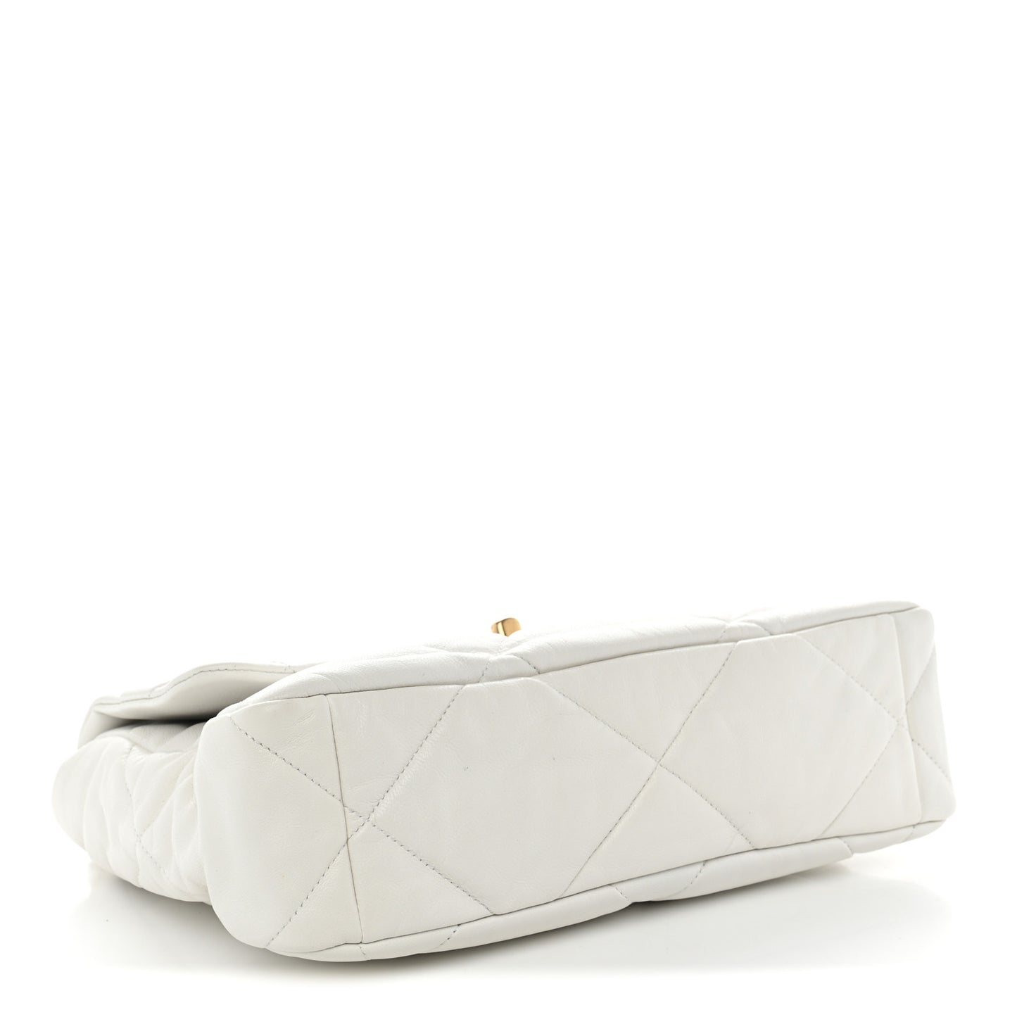 Lambskin Quilted Large Chanel 19 Flap White
