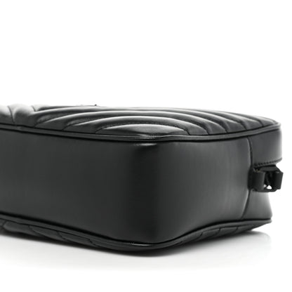 Saint Laurent Calfskin Matelasse Monogram Monochrome Lou Camera Bag Black 8 of 8