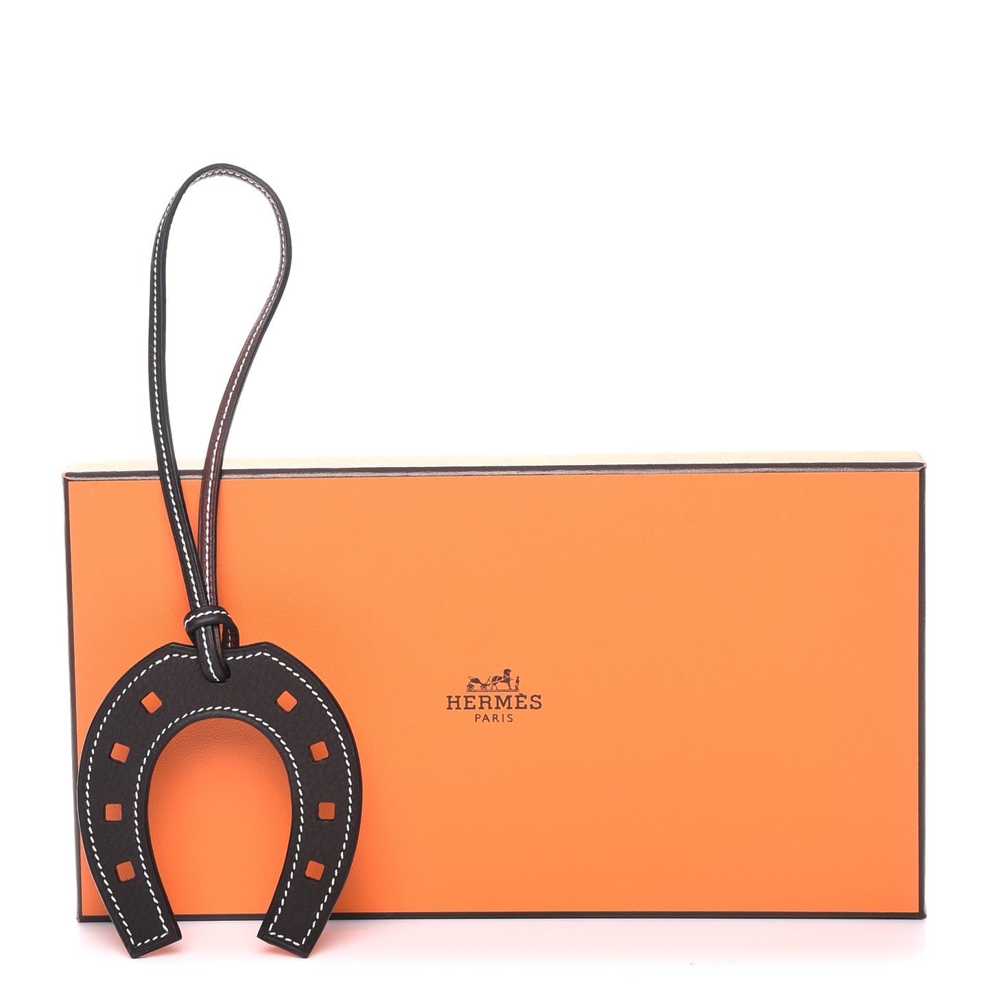 Swift Paddock Horseshoe Bag Charm Ebene Rouge H