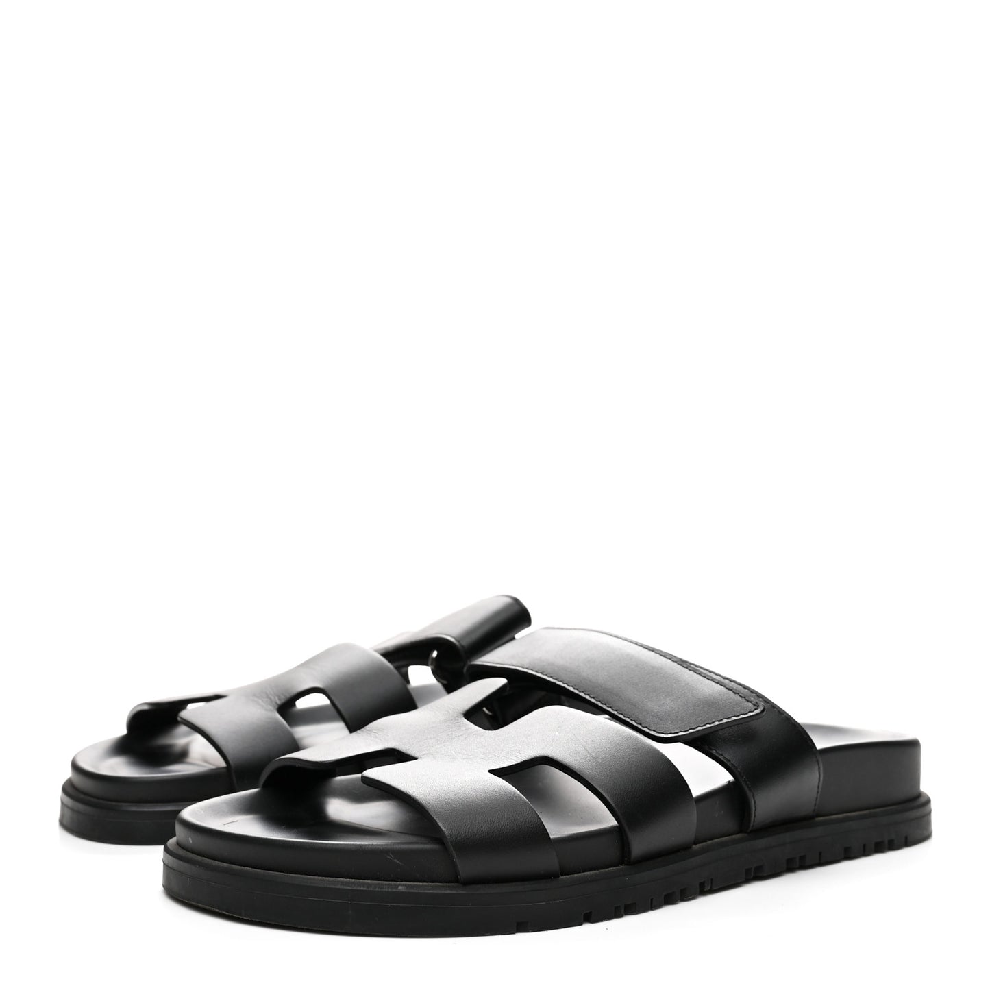 Calfskin Womens Chypre Sandals 36.5 Black