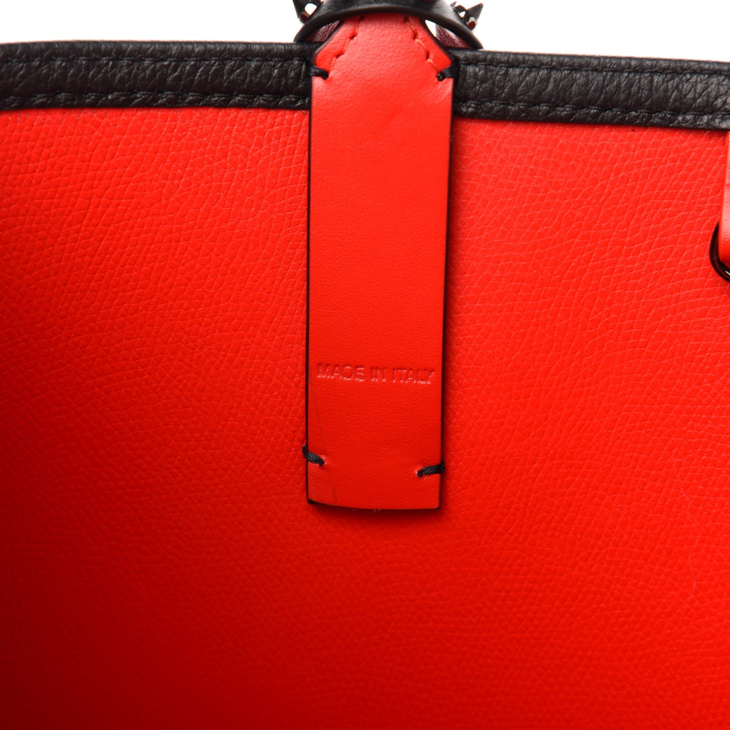 Calfskin Spikes Small East West Cabata Tote Black