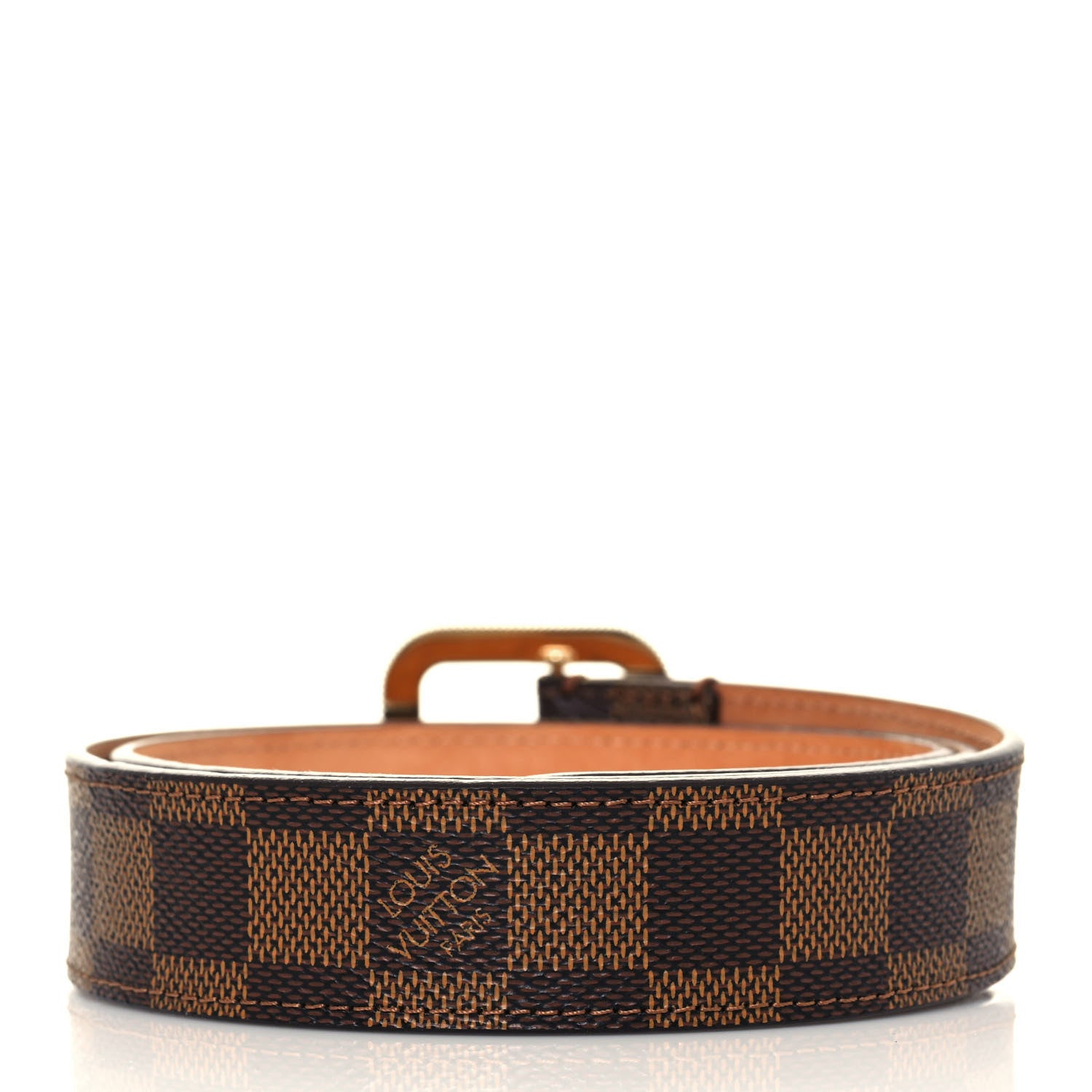 Louis Vuitton Damier Ebene Tresor Belt 80 32 2 of 8