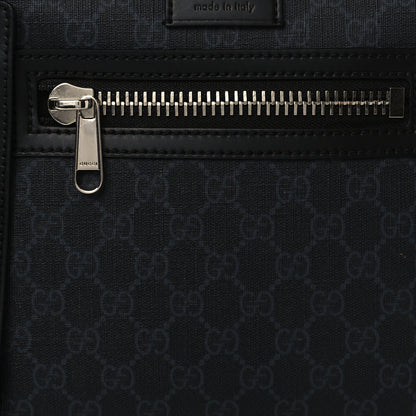 Gucci GG Supreme Monogram Web Small Flat Messenger Bag Black Grey 8 of 10