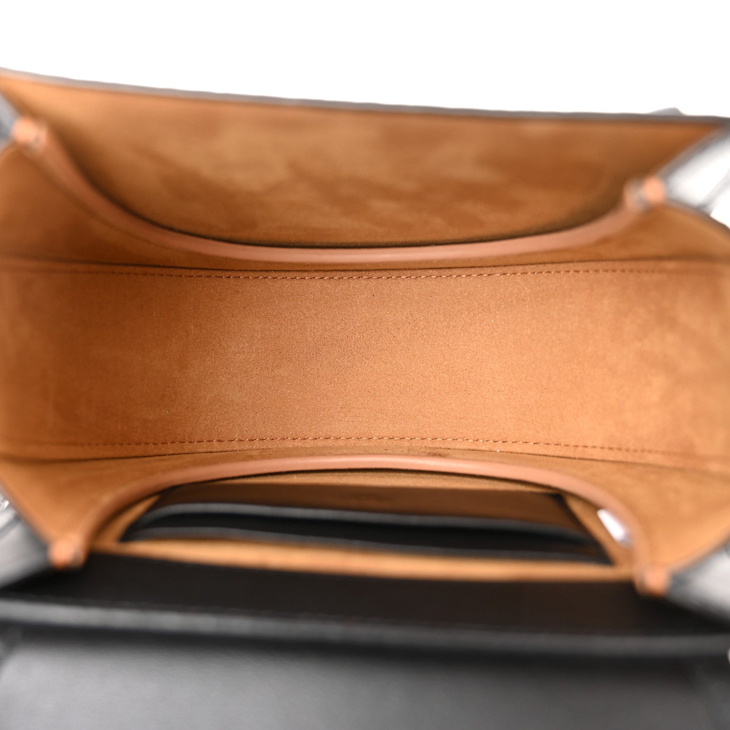 MCM Visetos Mini Patricia Round Crossbody Wallet Cognac Black 5 of 10