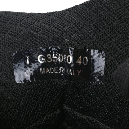 Chanel Suede Calfskin Fabric CC High Top Sneakers 40 Black Turquoise Gold 8 of 8