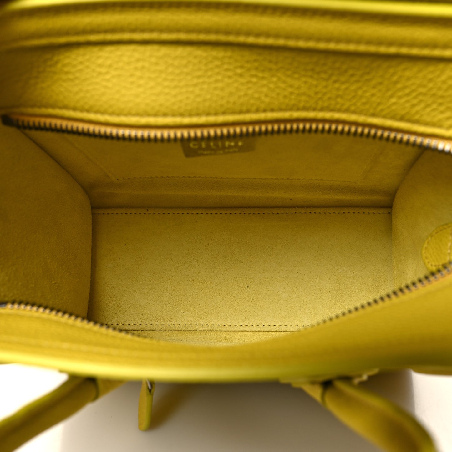 Drummed Calfskin Nano Luggage Mimosa