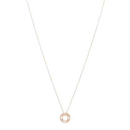 Tiffany 18K Rose Gold Diamond Atlas Pierced Pendant Necklace 1 of 3