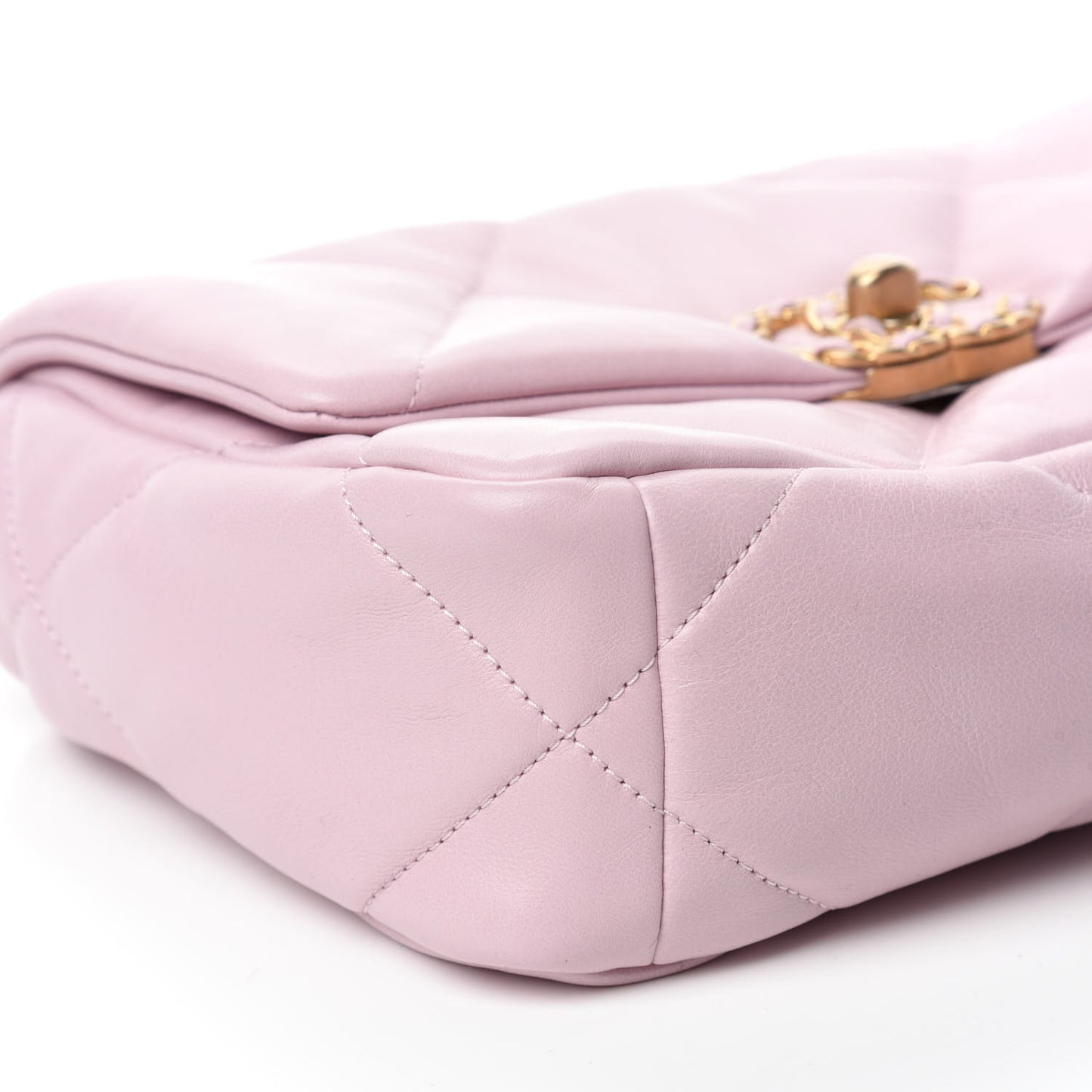 Lambskin Quilted Medium 19 Flap Light Pink