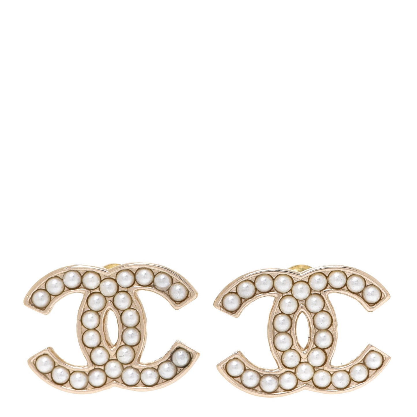 Pearl CC Earrings Gold