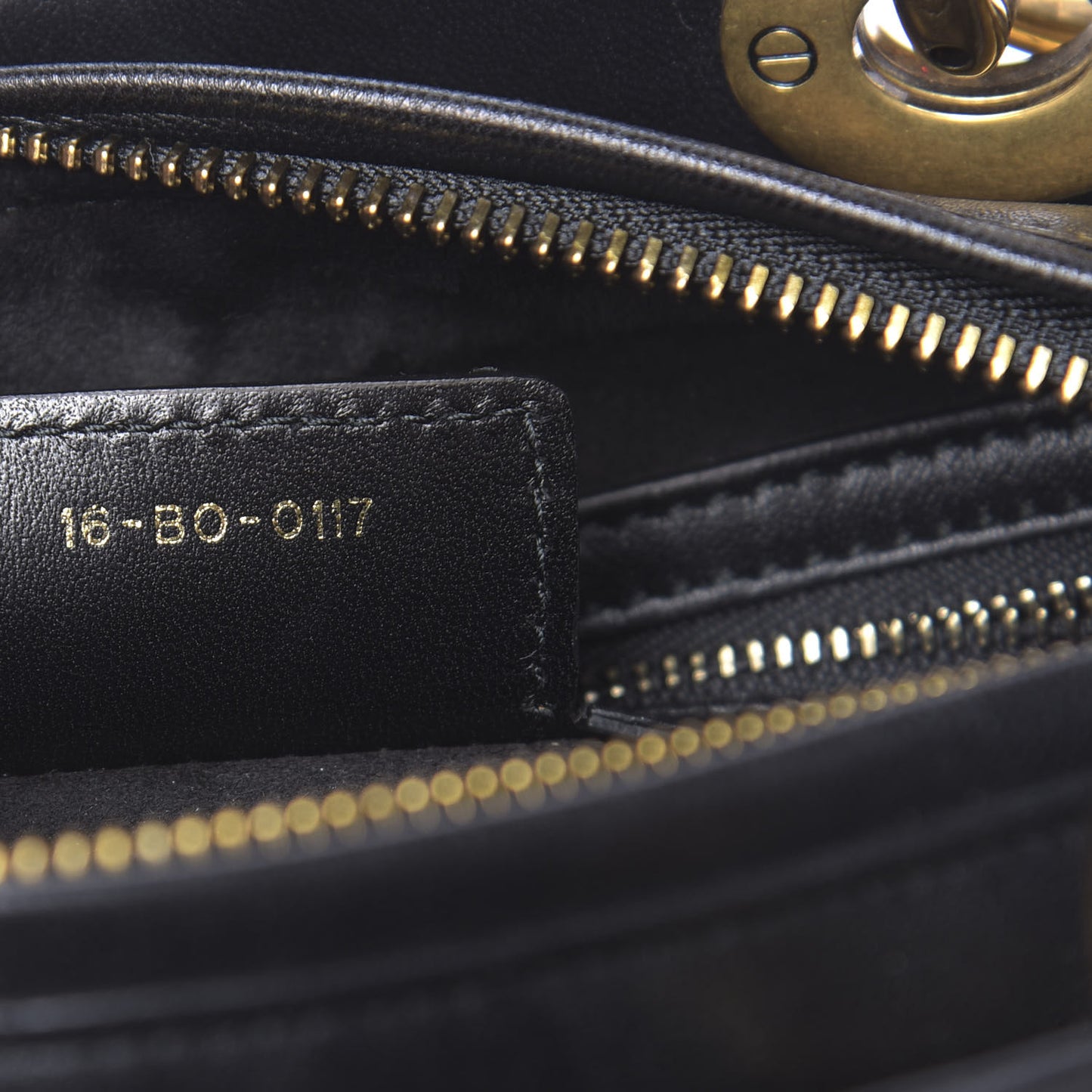 Calfskin Cannage Studded Medium Supple Lady Dior Black