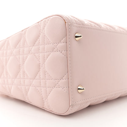 Christian Dior Lambskin Cannage Medium Lady Dior Light Pink 9 of 11