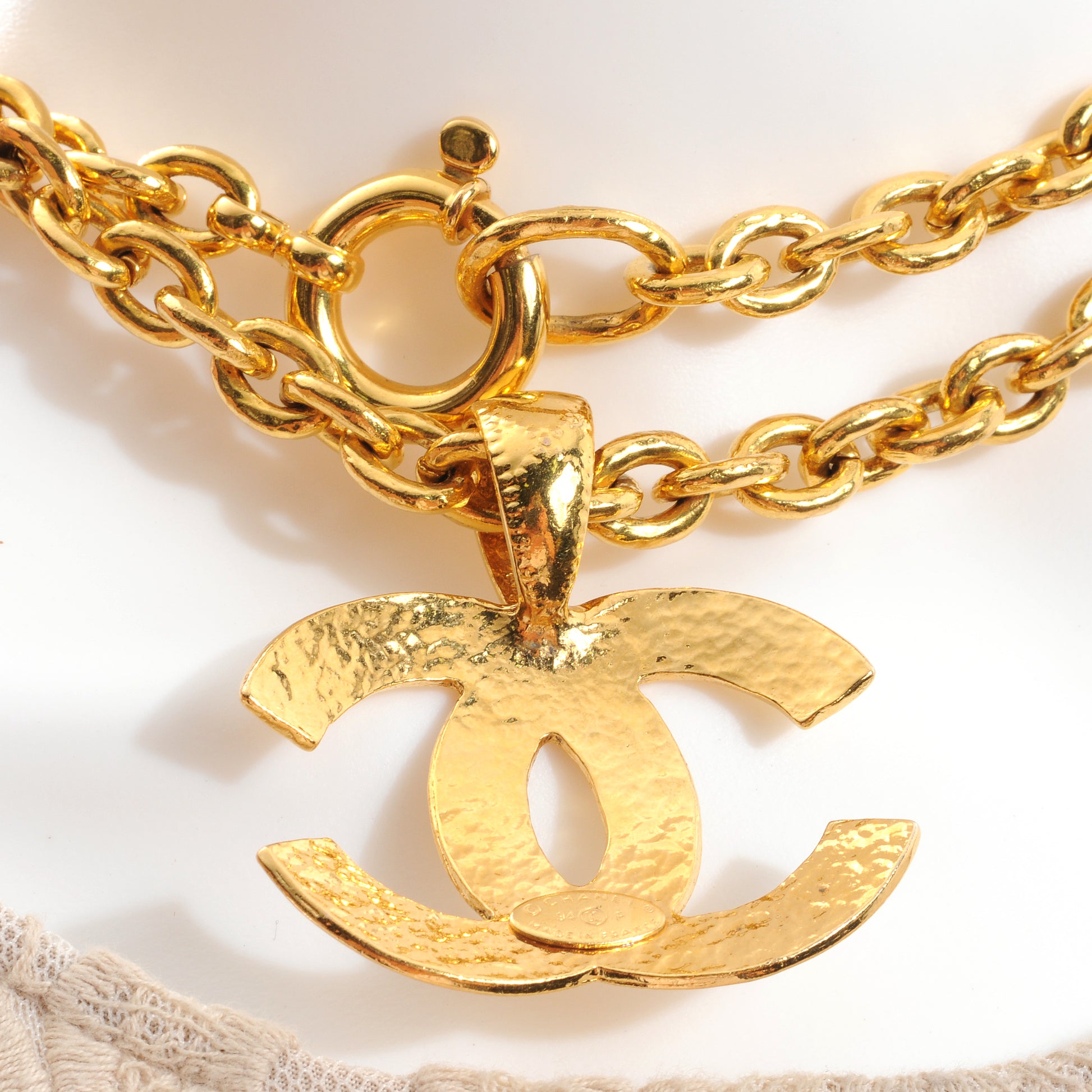 Chanel Quilted CC Long Chain Necklace Gold 6 of 6
