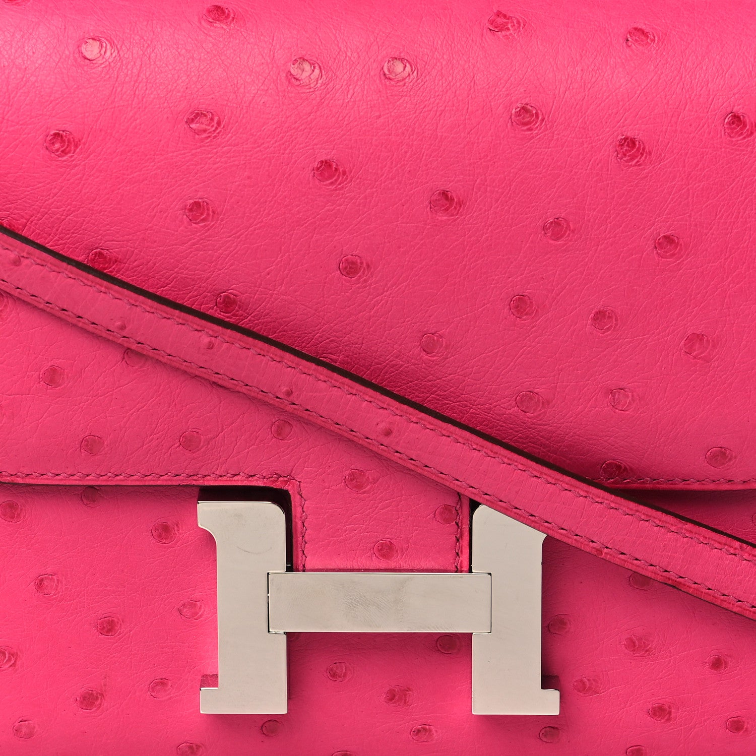 Hermes Ostrich Constance 18 Rose Tyrien 8 of 11