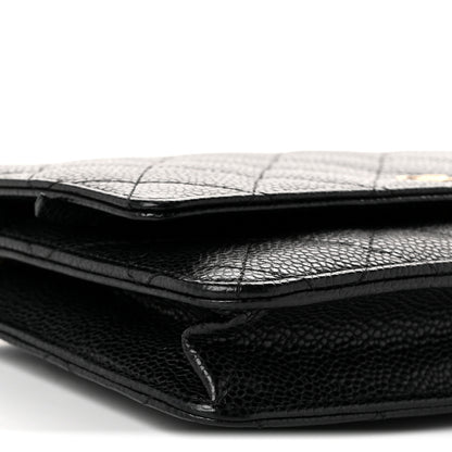 Chanel Caviar Quilted Wallet on Chain WOC Black 10 of 12
