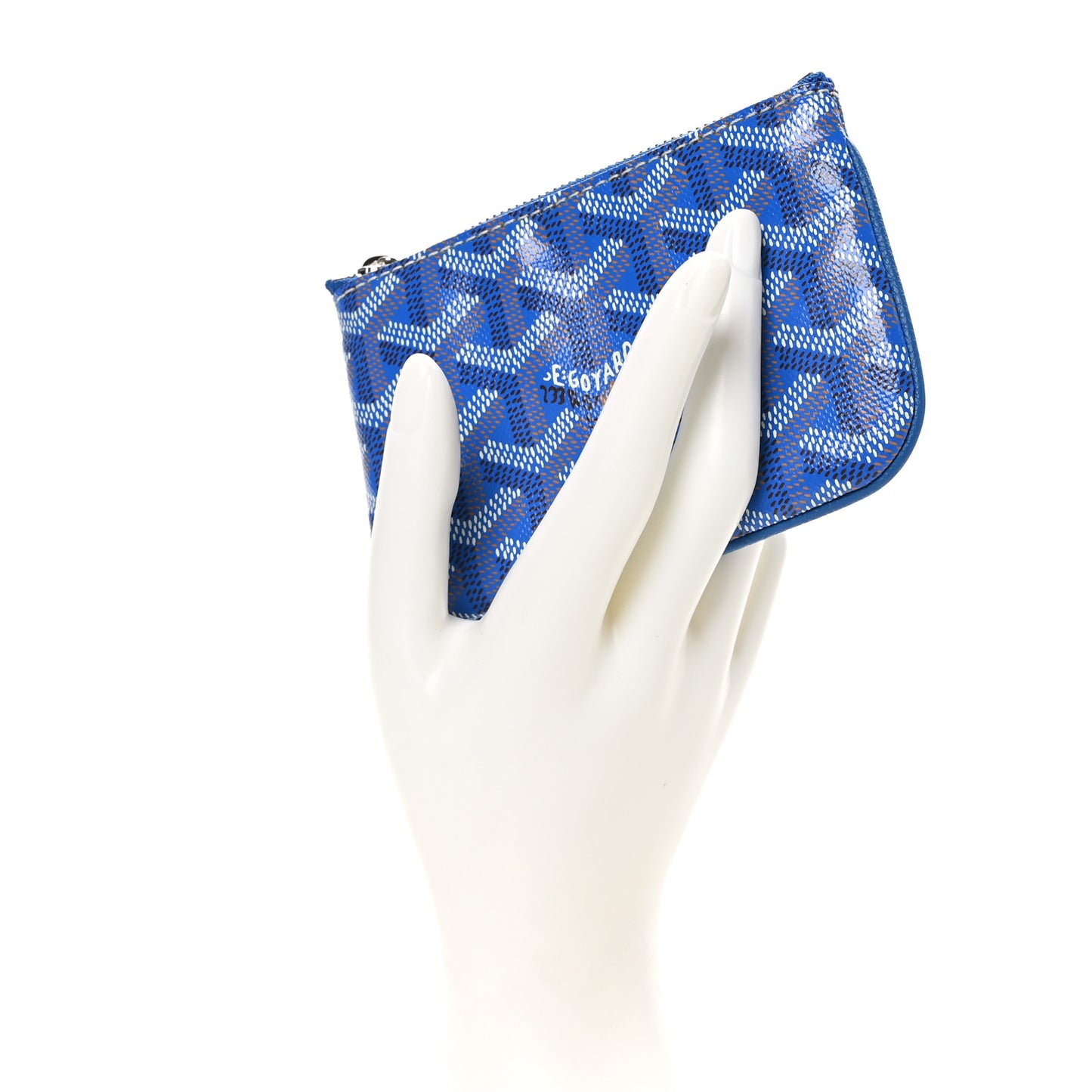 Goyardine Nano Senat Key Pouch Blue