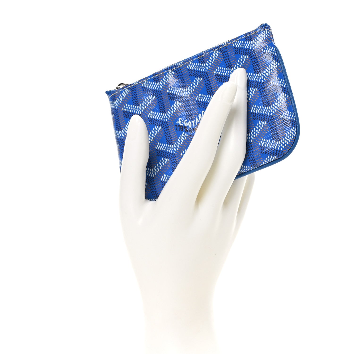 Goyard Goyardine Nano Senat Key Pouch Blue 2 of 9